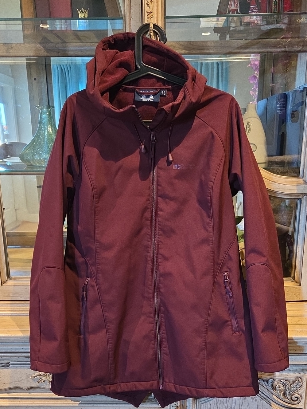 Women’s Hooded Utility Jacket in Burgundy by Mountain Warehouse